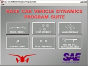Race Car Vehicle Dynamics Program Suite